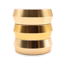 Load image into Gallery viewer, Welcoming Sackvilles, Bougie Grinder, 3-Tier Gilded Grinder enables you to grind more, faster and semmlessly. Perfect for entertaining. The wide plate, diamond-sharp teeth, three tiers and deep-set bowl can handle any herb (rose, lavender, sage, chamomile) so you can get crafty with custom blends. Be multi-functional, but make it fashion.
