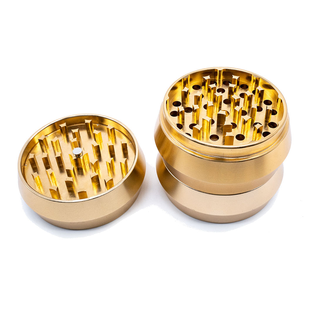 3rd Eye Smiley 4 layer Herb Grinder (Gold) – Temple®
